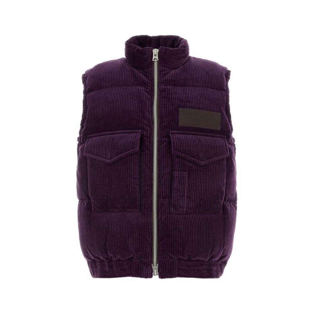 Sacai Men Purple Corduroy Down Jacket